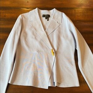 Donna Karan Elegant Women's Light Periwinkle/Gray Sweater Blazer
